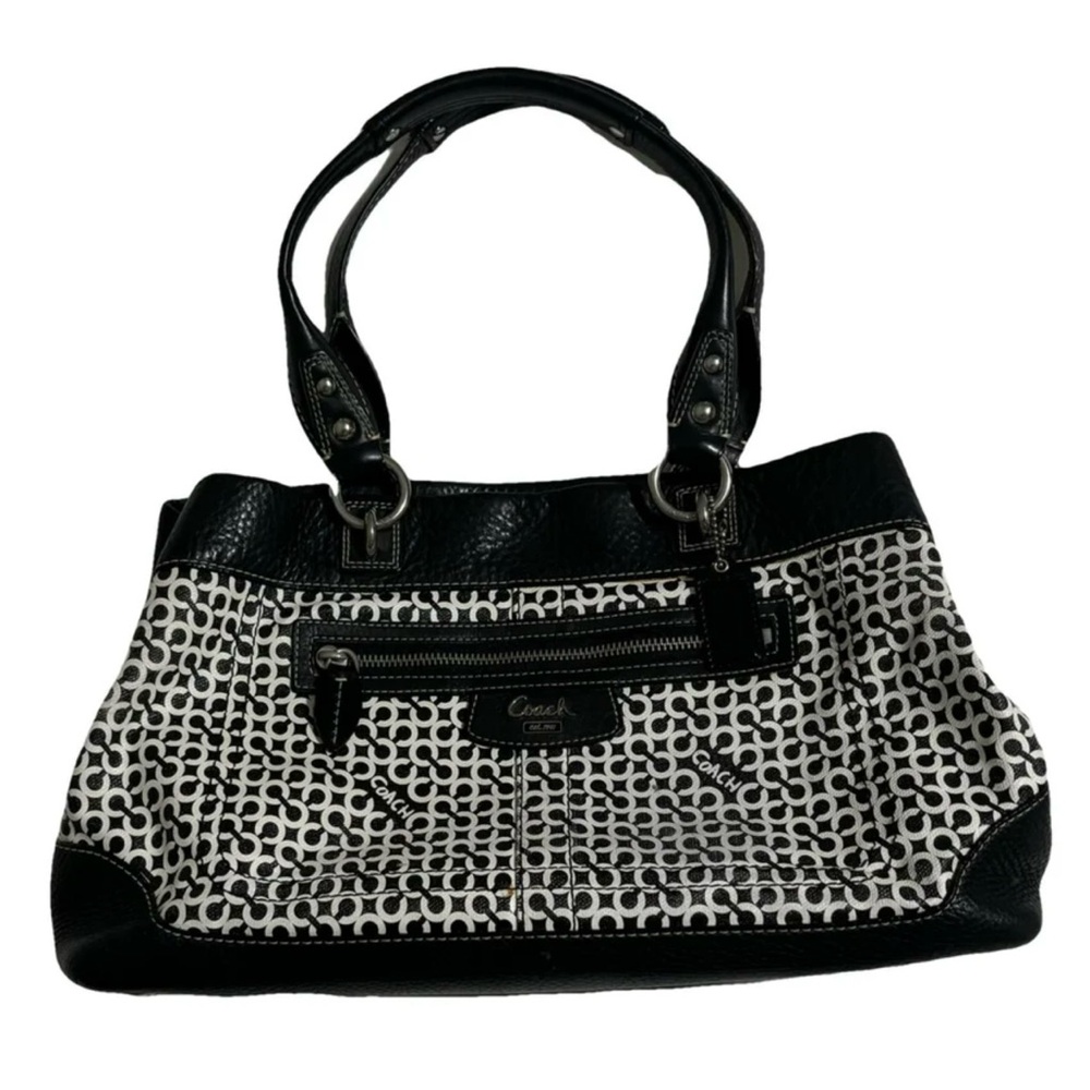 Coach Leather & Coated Canvas Satchel
